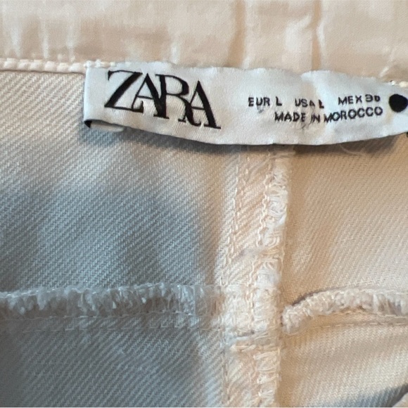 ZARA basic cotton/linen pants size large - Picture 4 of 6